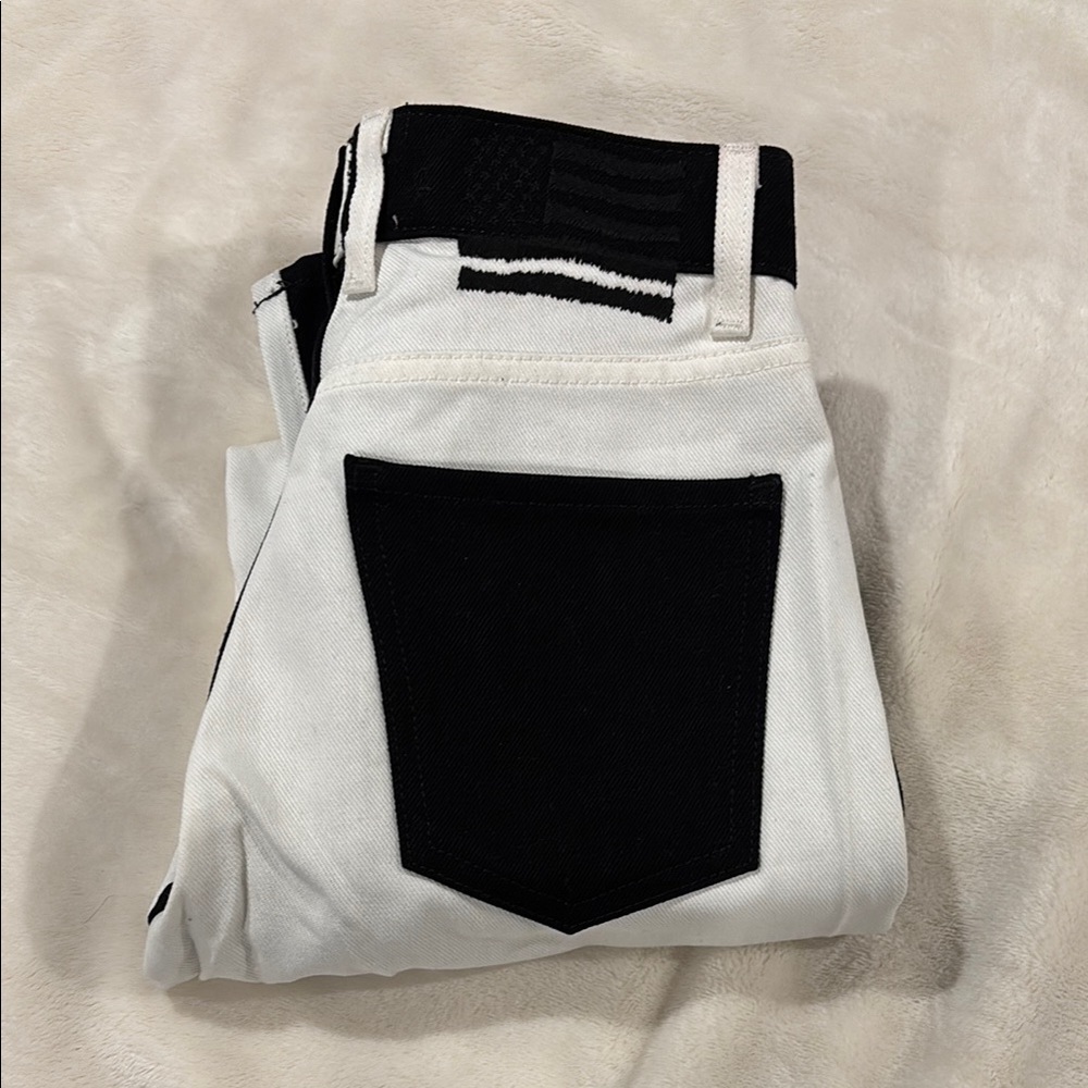 Modern Black and White Jeans